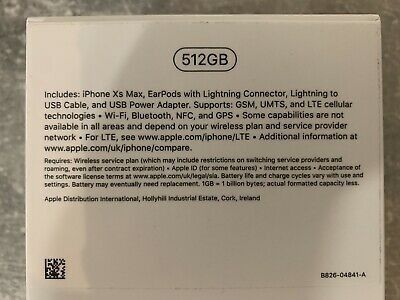 APPLE IPHONE XS MAX - 512GB - Silver - UNLOCKED - 12 MONTH APPLE WARRANTY