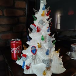 Vintage White Ceramic Christmas Tree