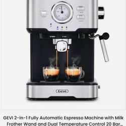 GEVI  ESPRESSO COFFEE MACHINE HIGH PRESSURE 