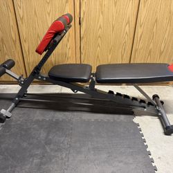 Workout Bench W/ Preacher Curl & Back Extension Attachment
