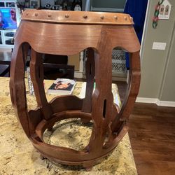 Chinese Barrel Table  Stool Vintage Antique Hong Kong