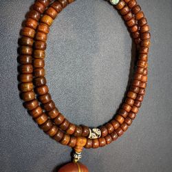 antique yak bone necklace