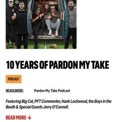 Netflix Is A Joke : 10 Years Of Pardon My Take Tickets 