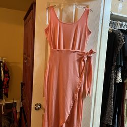 Pretty U-Neckline Knotted Dress Sz XL