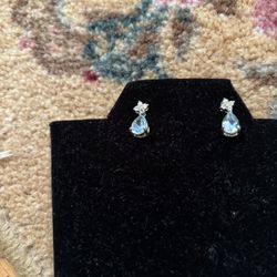 Topaz And Diamond Dangling Earing .