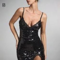 Sequined Black Dresse