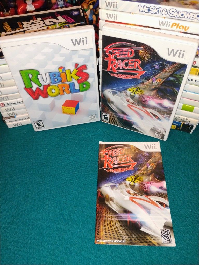 Nintendo Wii Games "Rubik's World" ( 2008 ) & "Speed Racer" ( 2008 )