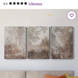 Large Decorative Paintings  (3) 32x48