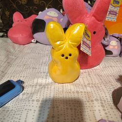 Yellow Shimmery Peeps Bunny Plush 7-in