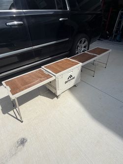Folding Camping Storage Box with Tables NEW