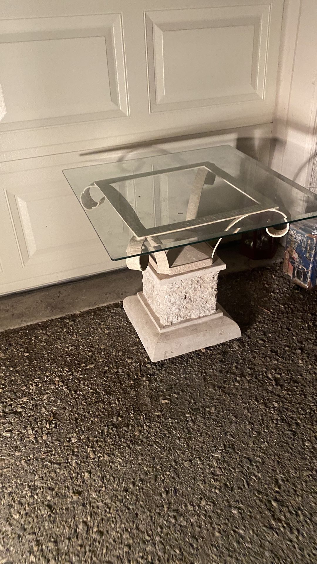 Unique, glass table - top coffee table, center table, end table, side table for limited spaces