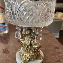 Vintage Gilded Cherub Pedestal 