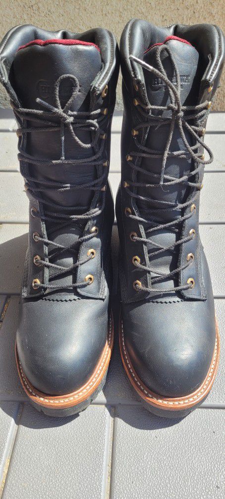 Chippewa work boots, Black, Size 12E