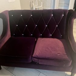 Sofa, Loveseat, and Glass Table