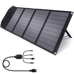  Upgraded 100WFoldable Solar Panel with Kickstand, Parallel Supported, ETFE Technology, USB-C, Portable Solar Panel Compatible with Jackery/Flashfish/