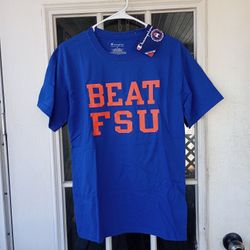 Champion University of Florida Shirt Mens Small  Blue Short Sleeve Beat FSU Tee