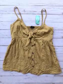 Yellow Peplum Cami Top