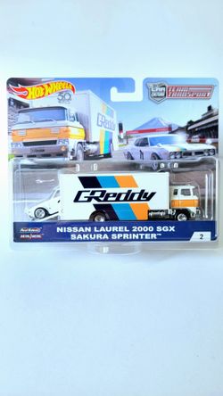 Hot Wheels Team Transport Nissan Laurel 2000 SGX & Sakura Sprinter