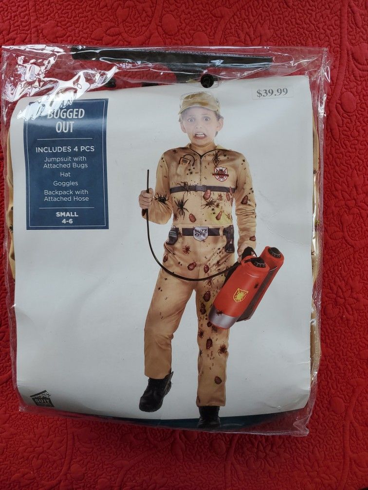 Bug Bugged Out Bug Man Buster Halloween Costume Child Small