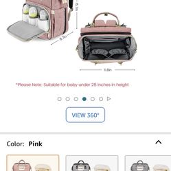 Diaper Backpack With Changing Bassinet