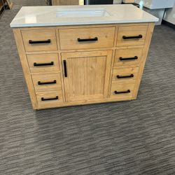 42” Bathroom Vanity In Wood Color 