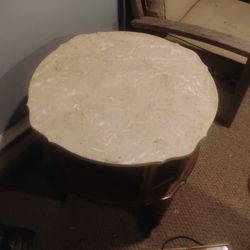 Marble Top Storage Table