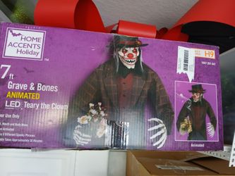 Home Accents Holiday 7ft Animated LED Teary the Clown