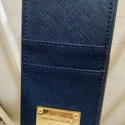 Michael Kors Leather Iphone 6 phone case W/ Pockets(2) for Debit Card/ License https://offerup.com/redirect/?o=ZWN0Lk5hdnk= Blue