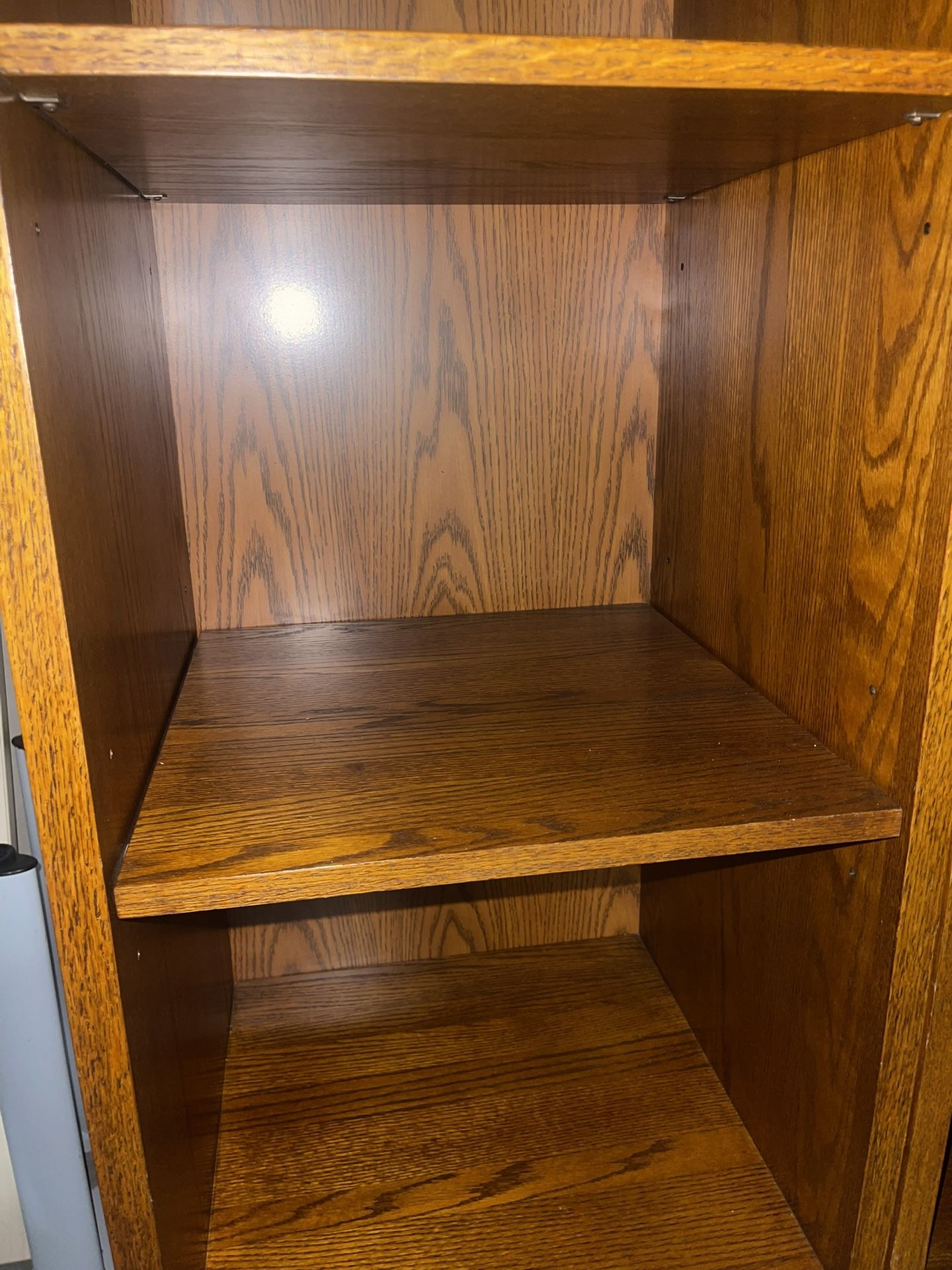Pair of Mission Style Display Cases Or Bookshelves-they’re priced at $50 each, we would sell one if you only wanted one