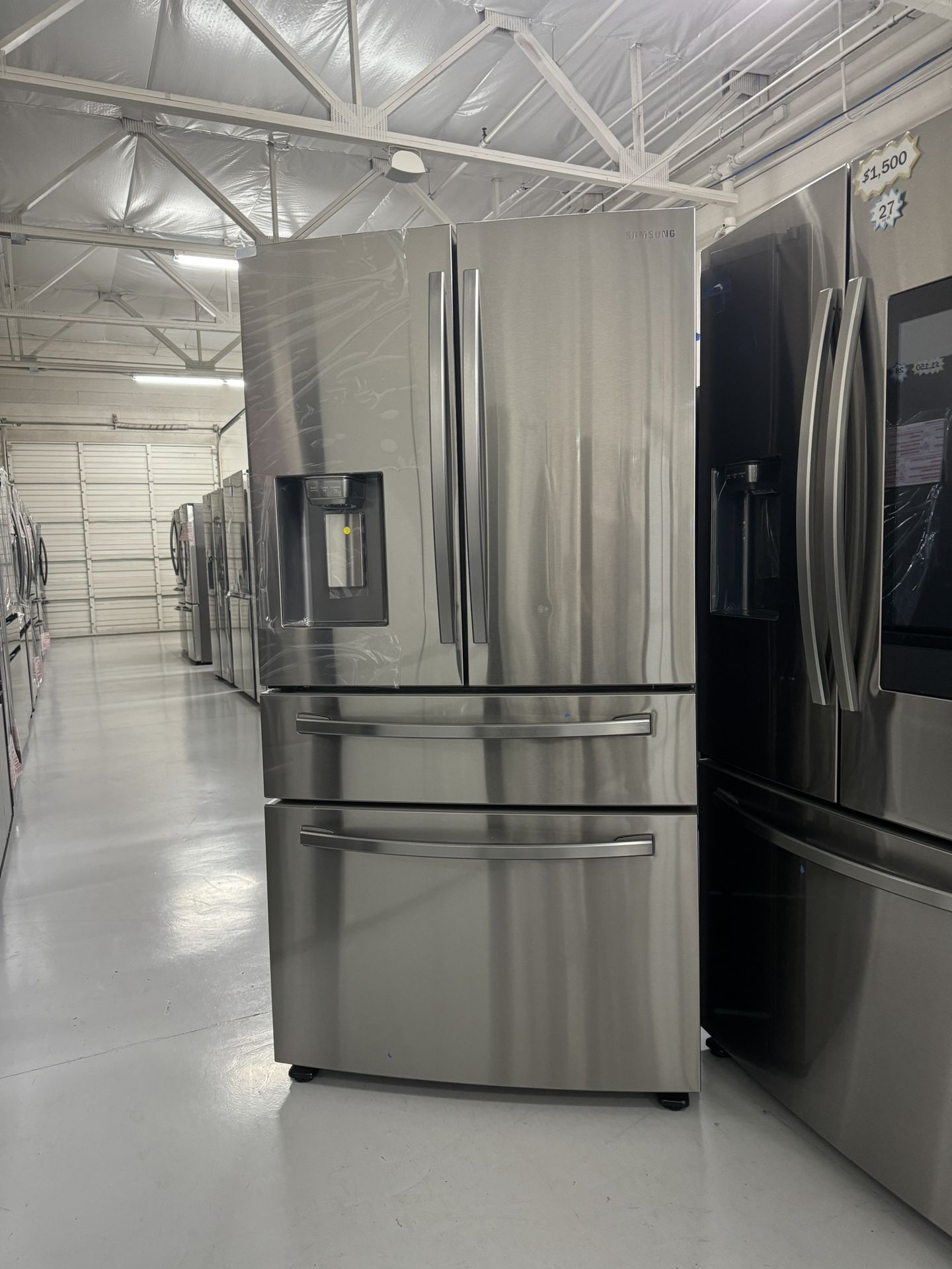 New Fridge Double Drawer Water Ice 4 Door Smart WiFi Stainless Steel With Warranty