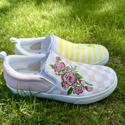 Beautiful Hand Painted Spring Summer Shoes 