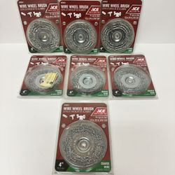Lot of 7 Ace Wire Wheel Brush 4 in Coarse Wire