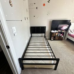 Twin size bed and frame