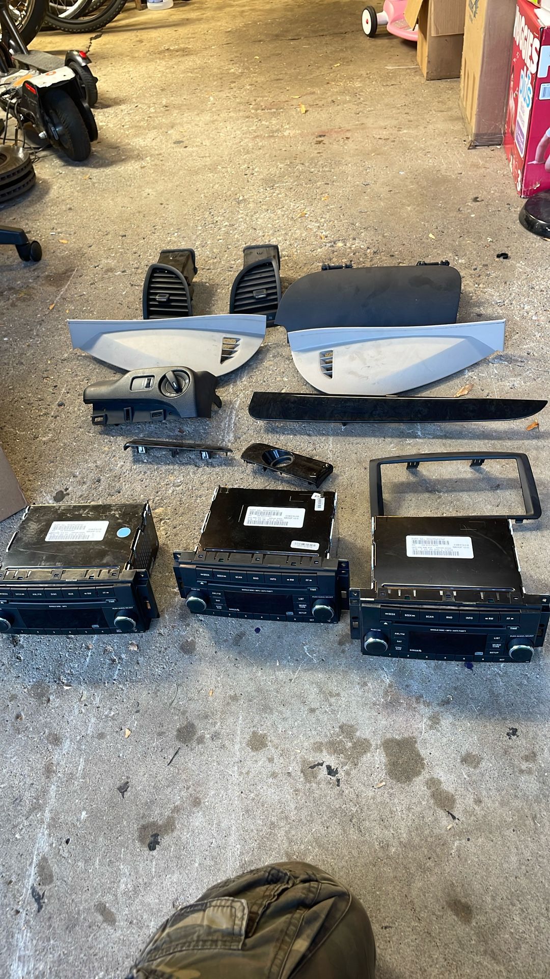 Dodge grand caravan parts trim and radio 