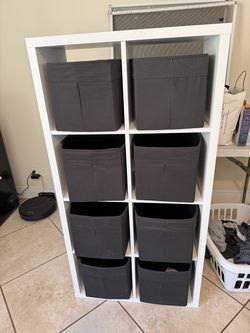 White ikea Kallax cube dresser