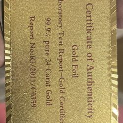 Gold Plated Playing Cards Perfect For Spades