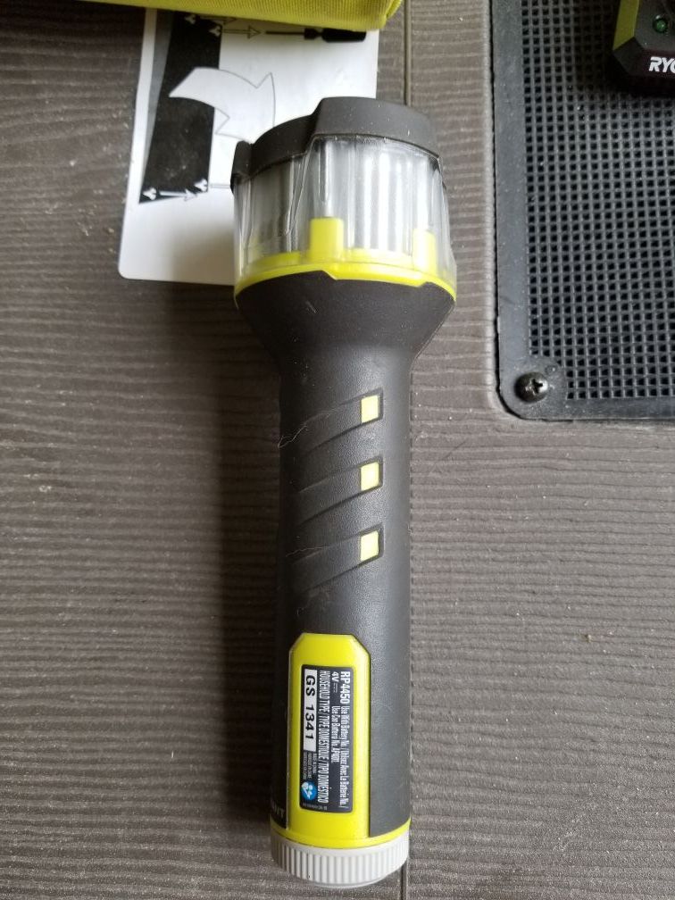 Ryobi Tek4 Screwdriver, LED flashlight, and Hi Beam flashlight for Sale