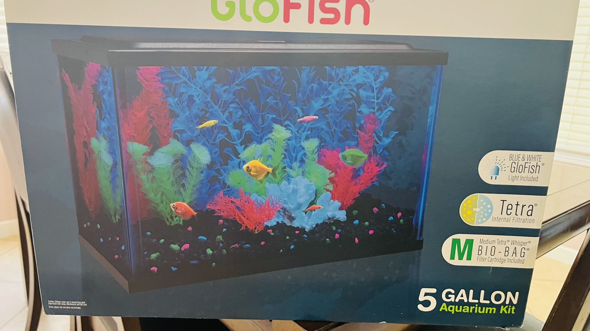 GloFish Aquarium Fish Tank Kits, including LED Lighting, Tetra Filter