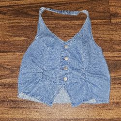 Denim Halter Top