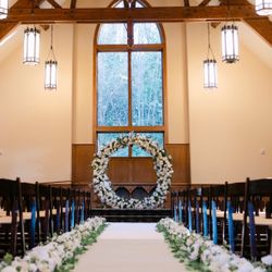 Infinity Floral Arch + Full Floral Aisle