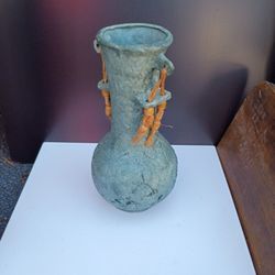 Rustic Green Mexican Vase (Pottery)