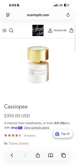 Tiziana Terenzi Cassiopea, Extrait de Parfum