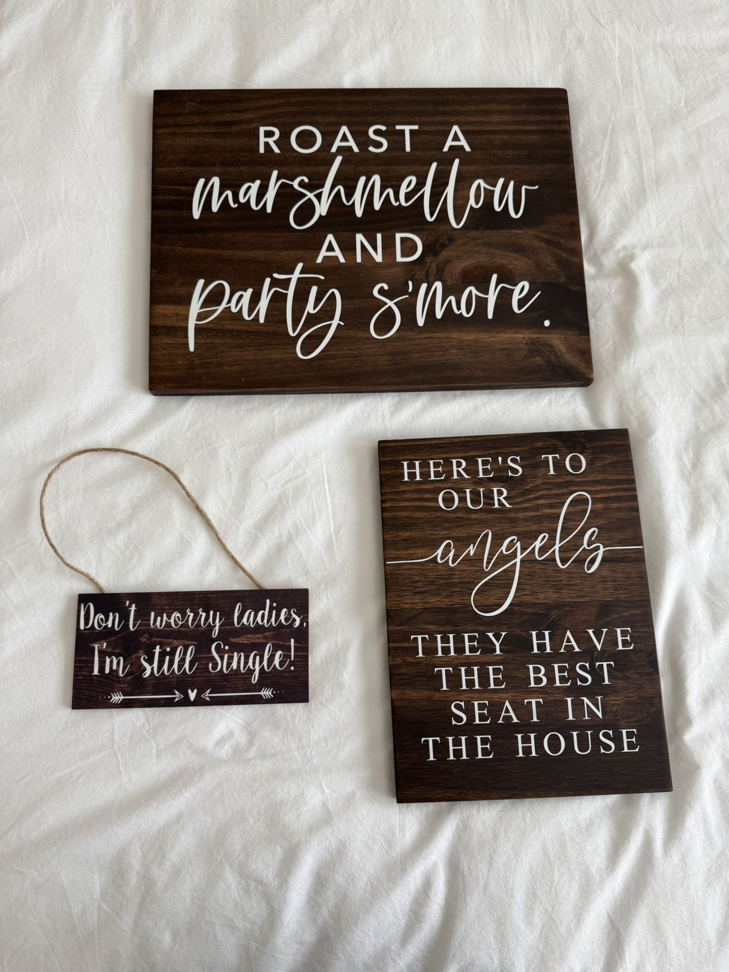 Rustic Wedding Sign Bundle – Set of 3 Wood Signs
