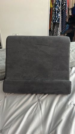 Gray Fabric Tablet Pillow  tablet or IPad Stand