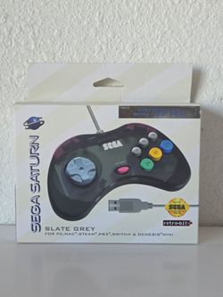 Retro-Bit Official Sega Saturn USB Controller Pad for PC/Mac/Steam/PS3/Genesis