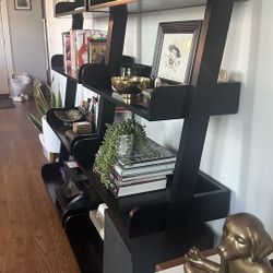 Pottery Barn Leaning Bookcase 