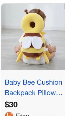 Baby Bee Head Protection Backpack Pillow