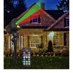 Brand New Projector Lights Outdoor Waterproof with Remote Control, Outdoor Christmas Decorations Garden & Landscape Lights with Red and Green Stars 