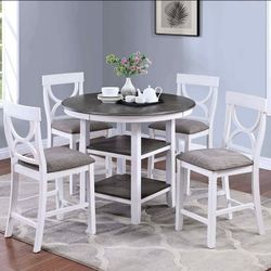 BRAND NEW 5PCS COUNTER HEIGHT DINNING TABLE SET $349