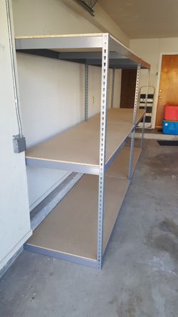 Warehouse Shelving 3 Tier 72 in W x 36 in D Rivet Storage Rack Similar to Uline Stronger Than Homedepot Lowes And Costco Delivery Available
